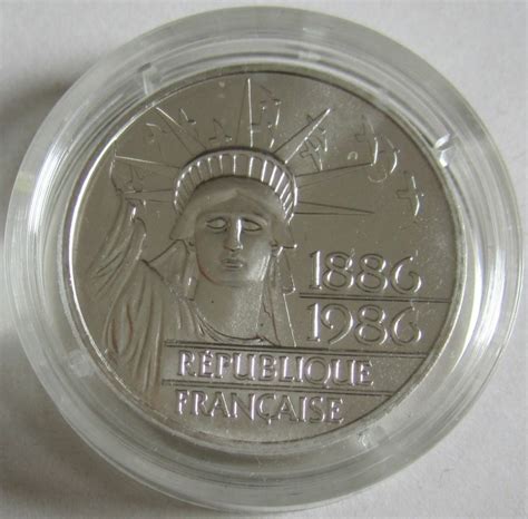 France Francs Years Statue Of Liberty In New York Silver