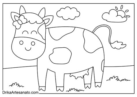 Desenhos De Vacas Para Colorir Pintar Imprimir Ou Recortar