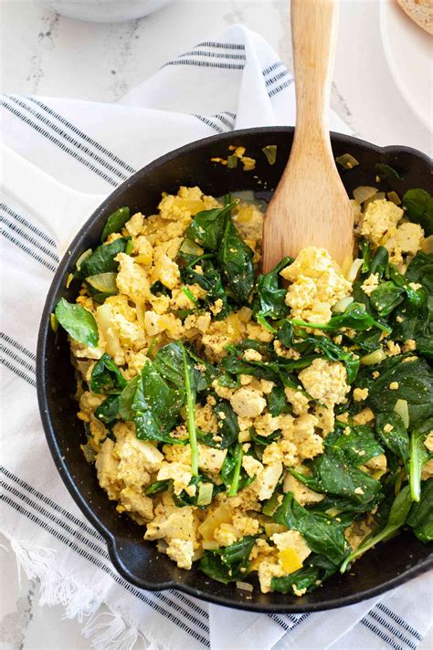 Spinach Tofu Scramble Recipe