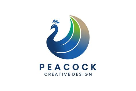 Simple Abstract Peacock Logo Design 18807854 Vector Art At Vecteezy