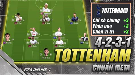 TRẢI NGHIỆM TEAM COLOR TOTTENHAM CÙNG SƠ ĐỒ 4 2 3 1 CHUẨN META FO4