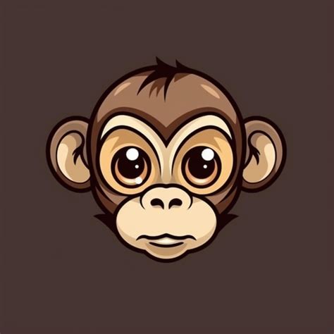 Premium AI Image Monkey Face Clipart