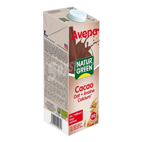 Naturgreen Bebida De Avena Sabor Chocolate Con Calcio Ecol Gica Brik L