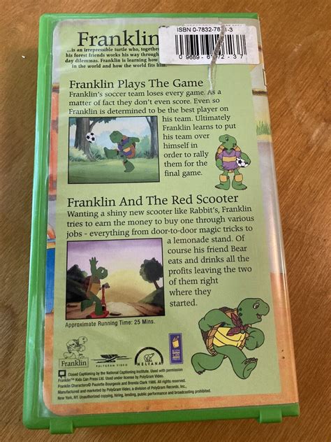 Vhs Franklin Plays The Game Green Clamshell Case Rare Htf