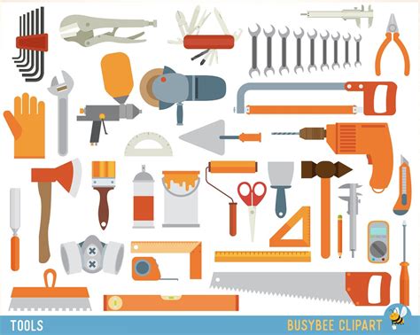 Tools Digital Art Set Clipart, Tools Clipart Set, Tools Clip Art ...