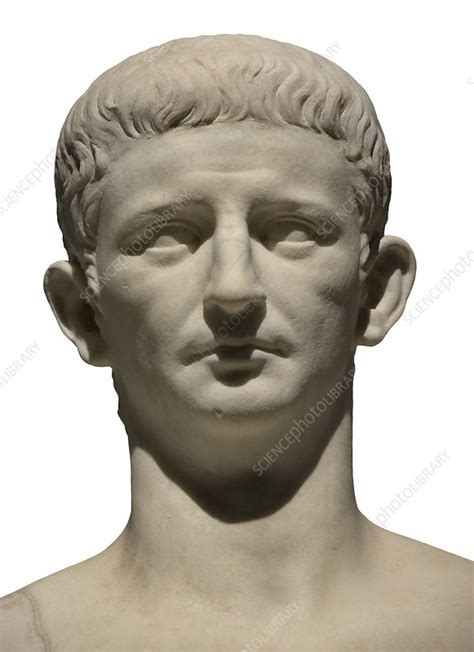 Emperor Claudius, marble statue. - Stock Image - C053/5162 - Science Photo Library