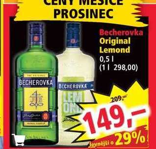 Archiv Becherovka Original Lemond L V Akci Platn Do