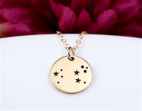 Leo Constellation Necklace Gold Leo Necklace Leo Star Sign Leo