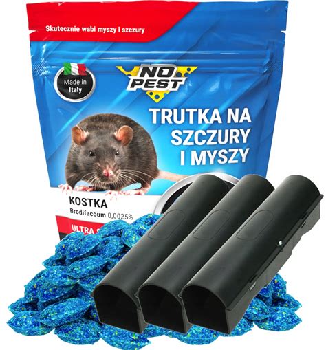 KOSTKA TRUTKA NA SZCZURY MYSZY 1KG NO PEST KARMNIK DERATYZACYJNY 3