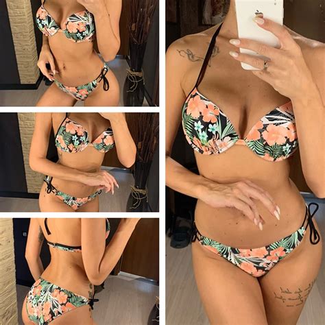 Maillot De Bain Sexy Bikini Nouveaux Maillots De Bain Femmes Push Up Bikini Set Impression