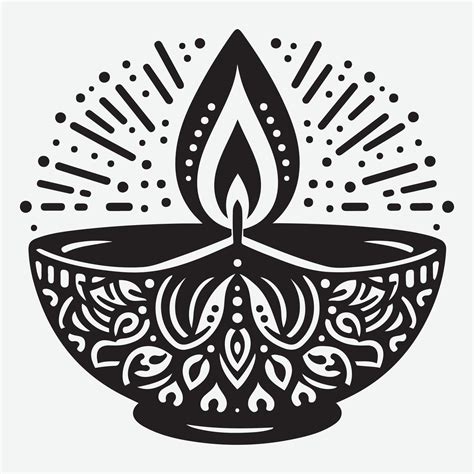 stylish diya silhouette patterns  trendy diwali greeting cards