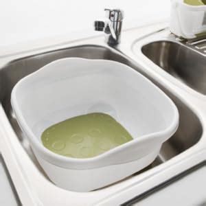 ADDIS 513672 Soft Touch Washing Up Bowl White Grass Green 9L