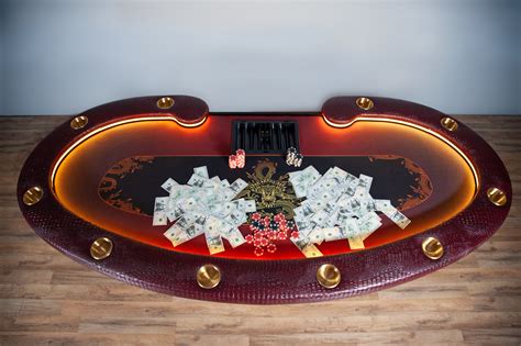 Amazing Lighted Poker Tables Lit With LED Lights