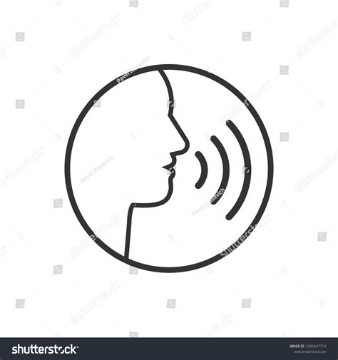 Head Talk Speaking Icon Vector Illustration Stock Vector Royalty Free