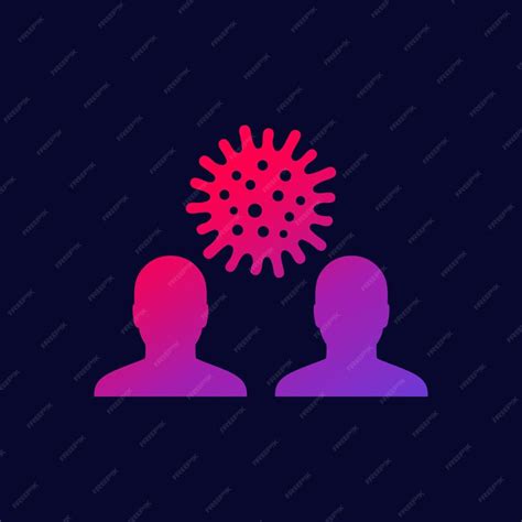 Premium Vector Infection Icon With Virus And People Vector