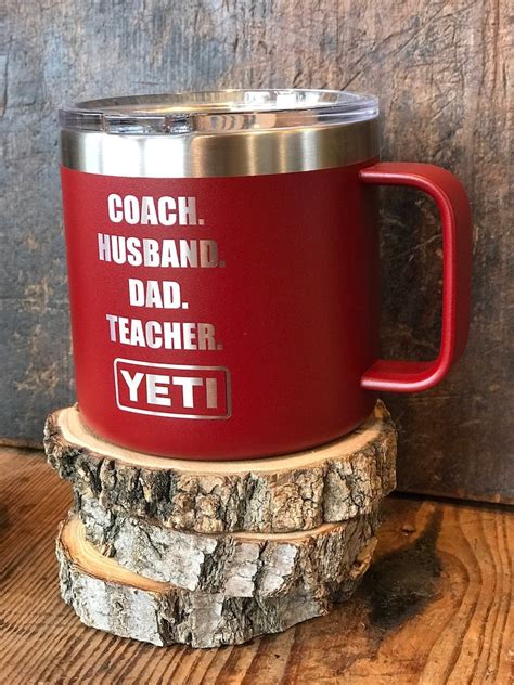 14oz Custom Engraved Yeti Mug Vacuum Sealed Mug With Handle Etsy