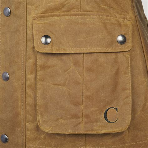 Tan Cotton Canvas Short Waxed Jacket Cordings