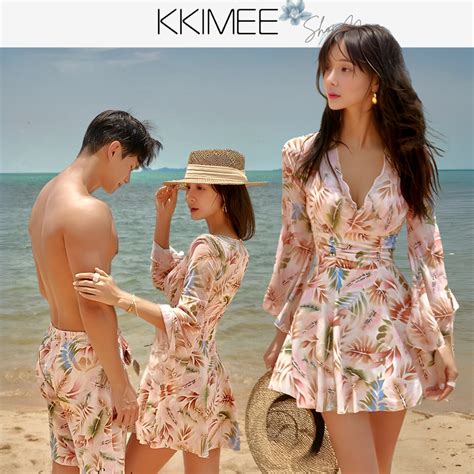 KKimee 情侶泳衣 比基尼長寬褲 平口褲SH 三件式 情侶裝 遊泳衣 BIKINI 泳裝 蝦皮購物