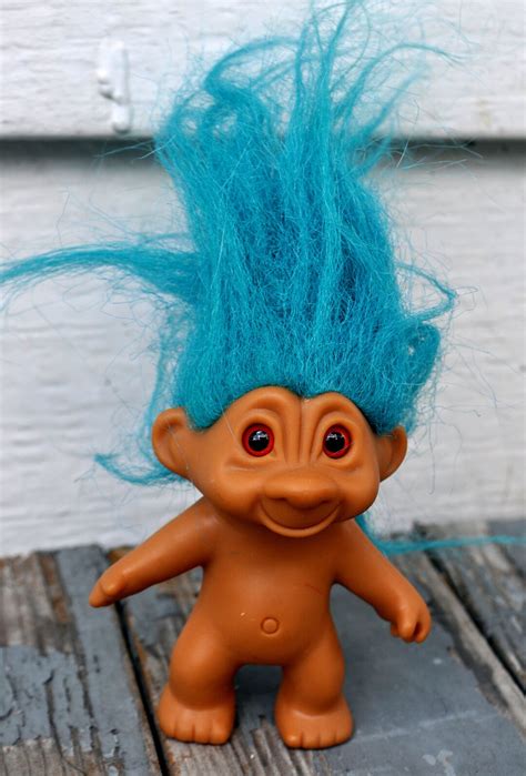 Vintage S Tnt Troll Basic Nude Troll Teal Hair Cute Etsy