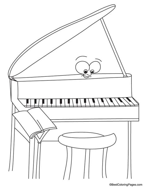 Free Piano Coloring Pages