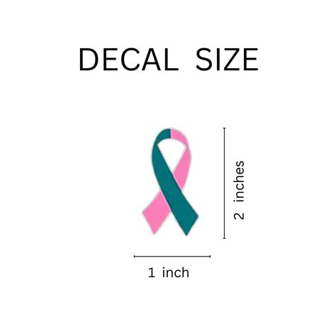 Bulk Pink And Teal Ribbon Decals Wholesale Cancer Awareness Stickers The Awareness Company