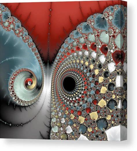 Fractal Spirals Square Format Math Art Canvas Print Canvas Art By