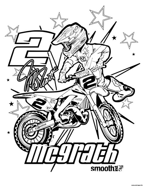 Coloriage Motocross Yamaha JeColorie