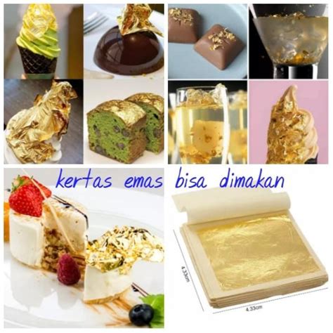 Jual Kertas Emas Bisa Dimakan Isi 10 Edible Gold Sheet Isi 10