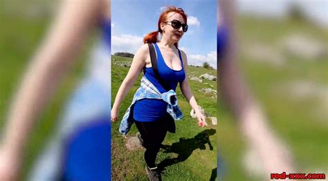 Hot Milf Red Xxx Goes For A Topless Walk On Easter Sunporno