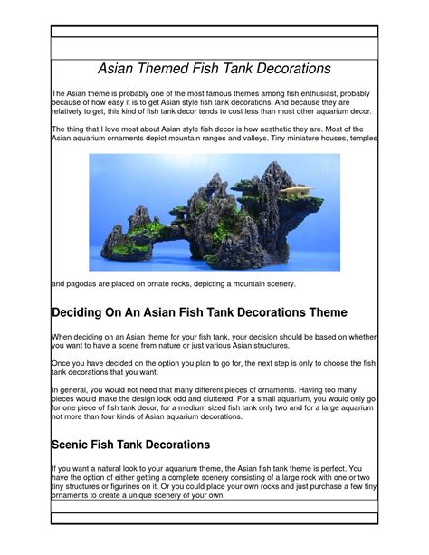 Asian themed fish tank decorations by Timothy Kessler - Issuu