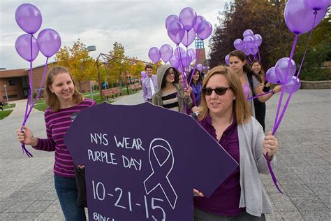 Nys Wear Purple Day Daily Photo Oct 22 2015 Binghamton University