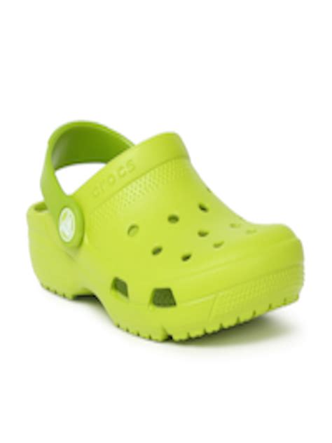 Buy Crocs Kids Lime Green Coast Clogs - Flip Flops for Unisex Kids ...