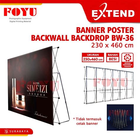 Jual Tripod Stand Display Jumbo Banner Poster Backwall Backdrop Indoor