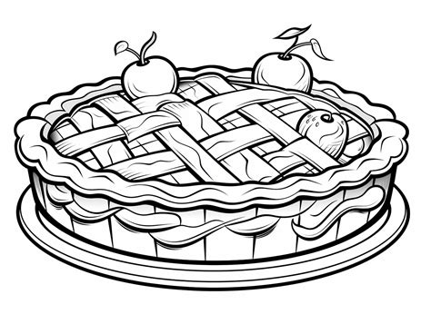 Indulgent Pie Designs To Color - Coloring Page