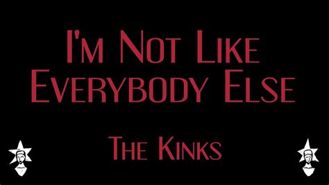 The Kinks I M Not Like Everybody Else Live Karaoke Youtube