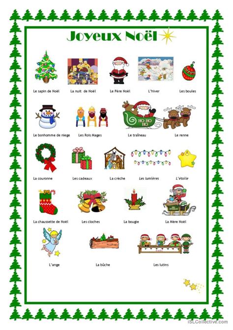 Le Noël Français FLE fiches pedagogiques pdf doc