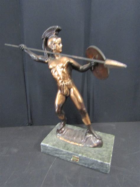 Transitional Design Online Auctions Bronze Leonidas Of Sparta Sculpture