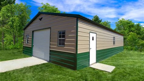 X X Metal Garage Vertical Roof Eagle Carports