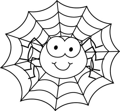 Desenho De Aranha Feliz Na Teia Para Colorir Tudodesenhos