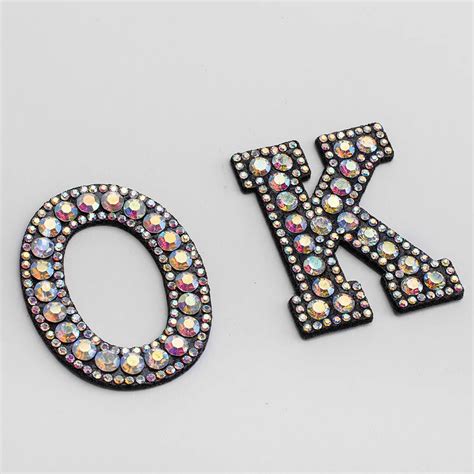 A Z Strass Alphabet Anglais Lettre Applique 3D Coudre Fer Sur Lettres