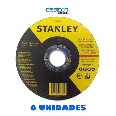 Discos Abrasivo De Corte Para Metal E Inox Mmx Mm Stanley Submarino