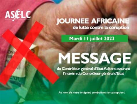 Journée Africaine de lutte contre la corruption Le message du