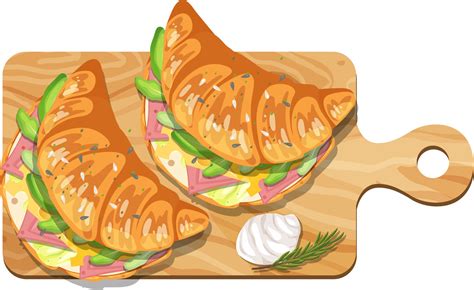 Ham And Cheese Croissant Clip Art