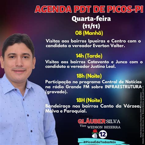 Agenda Dos Candidatos A Prefeito Nesta Quarta Feira Graus O