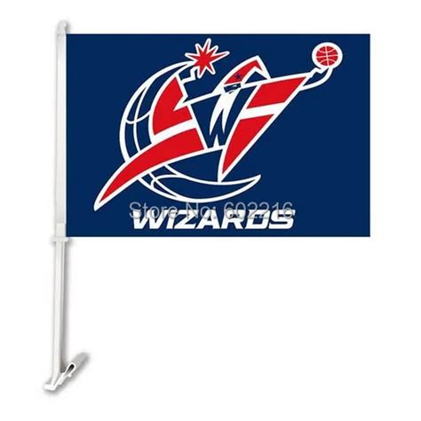 2PC Washington Bullets Team Logo Car Flag 32cmX48cm-in Flags, Banners ...