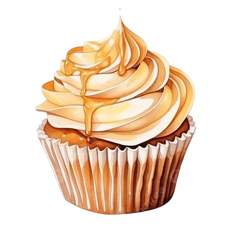 Caramelo De Cupcake De Acuarela Png Dibujos Acuarela Postre Mano Png