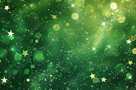 Green Glitter and Stars Background Graphic by Sun Sublimation ...