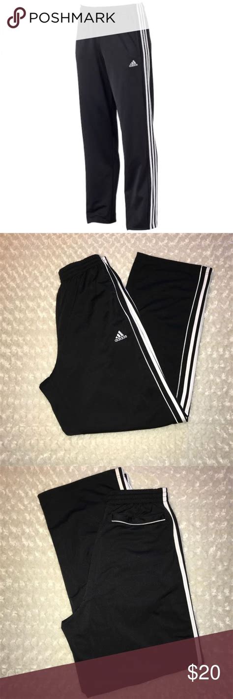 Size L Mens Adidas Track Pants Black And White Adidas Track Pants