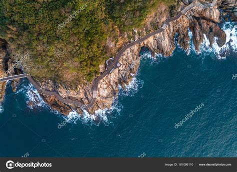 Aerial View Drone Coastline — Stock Photo © lzf #181086110