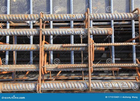 Steel Grid On The Construction Site Stock Image Image Of Cage